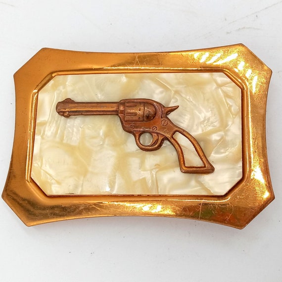 Western Pistol Belt Buckle Six Shooter Cowboy Cou… - image 7