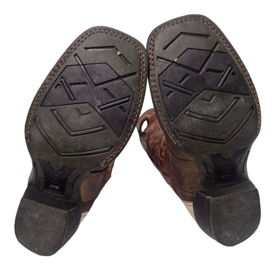 Ariat Cowboy Boots Brown Leather Mens 8.5 D Weste… - image 7