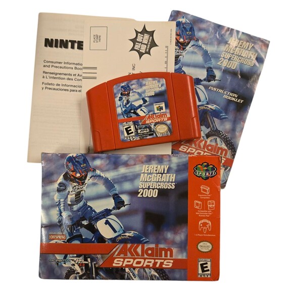 Jeremy Mcgrath Supercross 2000 Nintendo 64 Game Vintage N64