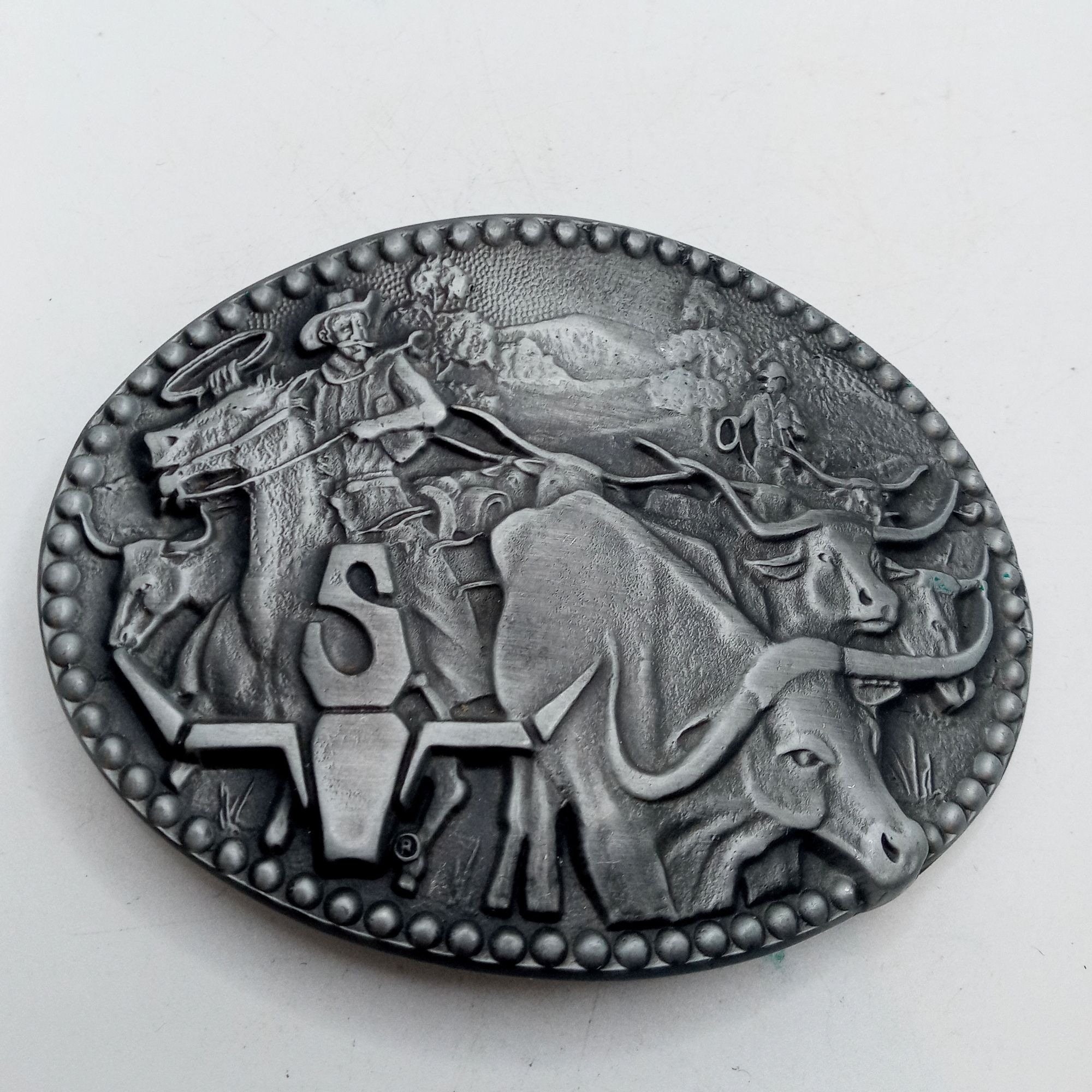 Cattle Drive Belt Buckle Cowboy Cow Vintage Horse Cow Ranch - Etsy