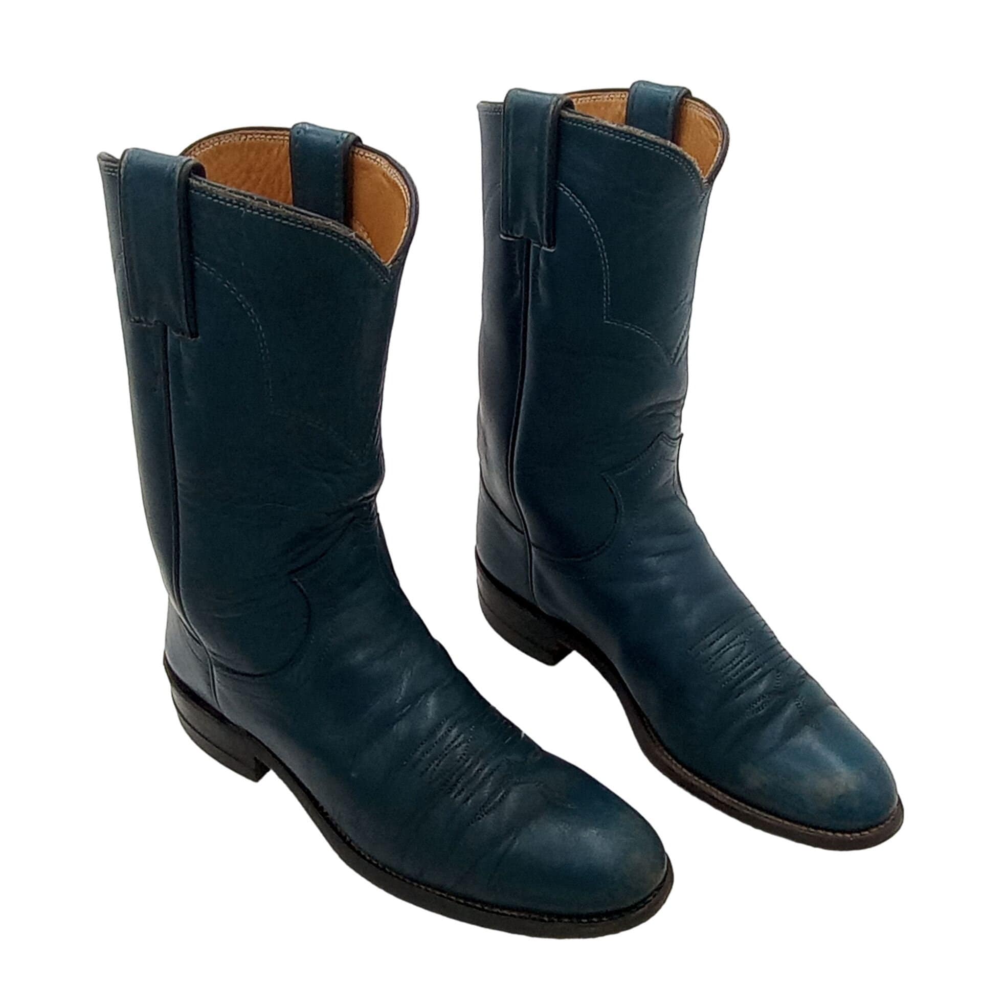 Navy blue sales cowboy boots