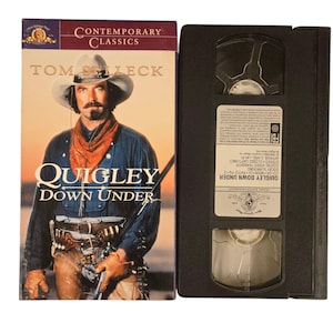 Quigley Down Under VHS Tape Tom Selleck 1990 MGM Contemporary Classics Movie