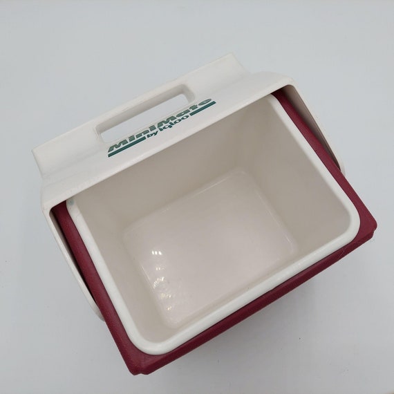 Mini Glacière Igloo Mini Mate Vintage 90’s – Design Rétro Vert, Blanc, Violet – Fabriquée Aux USA, Capacité 6 Canettes