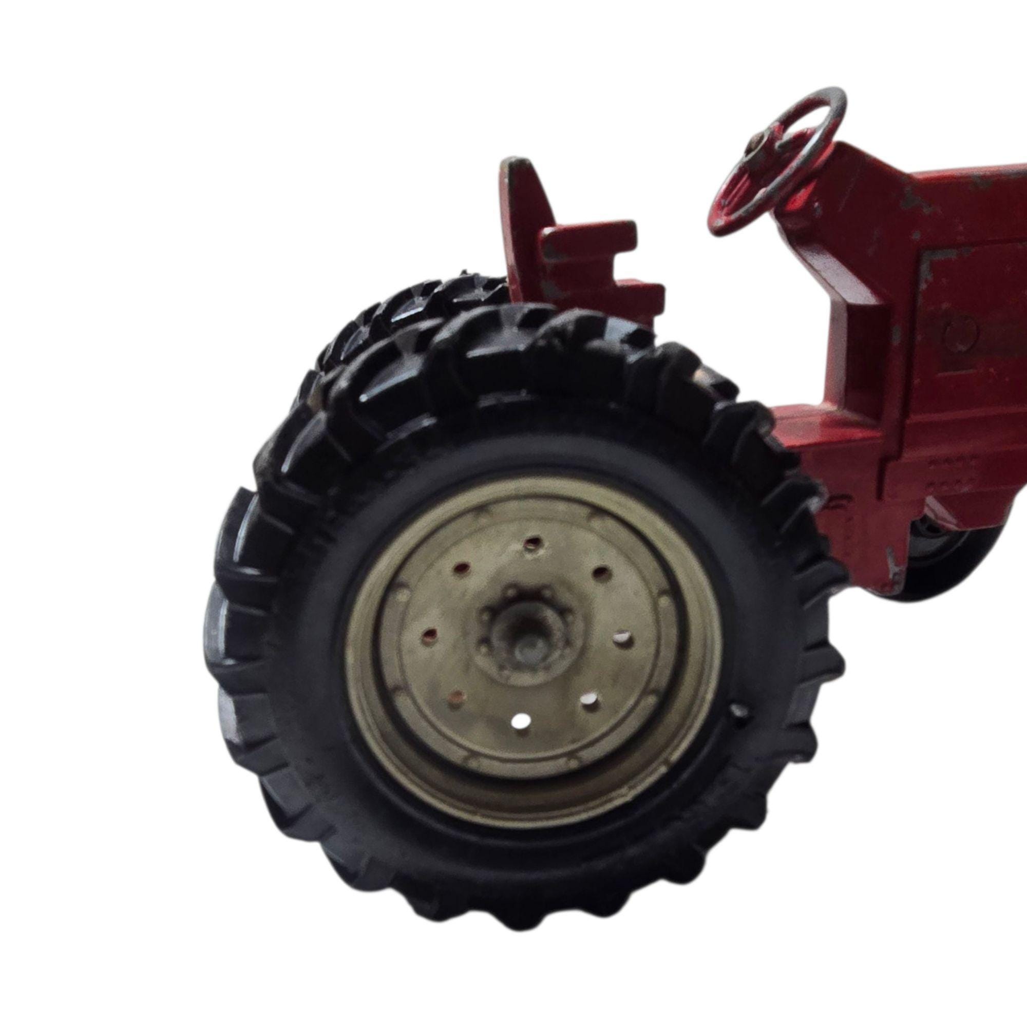 Vintage ERTL Red Toy Tractor Die-cast Model 8.5 Inch Retro Farm