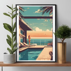 Vintage Pool Art Prints Glamorous Pool Prints Vintage Pool Prints Pool House Prints Retro Pool Prints Swimming Pool Photo Art Prints Retro