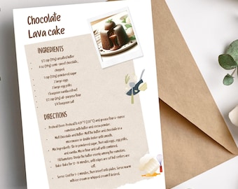 Digital Recipe Card Goodnotes, Recipe Card Template, EDITABLE Recipe Sheet Template, Food Planner Journal, Editable Cookbook Template