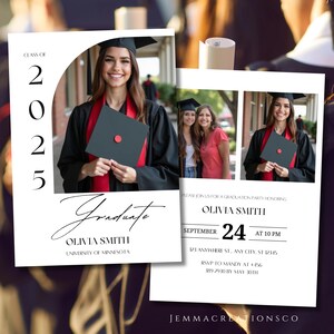 Class of 2025 Graduation Announcement, Senior Grad Party Invitation, Graduation Invitation Printable, Graduation Decorations 2025