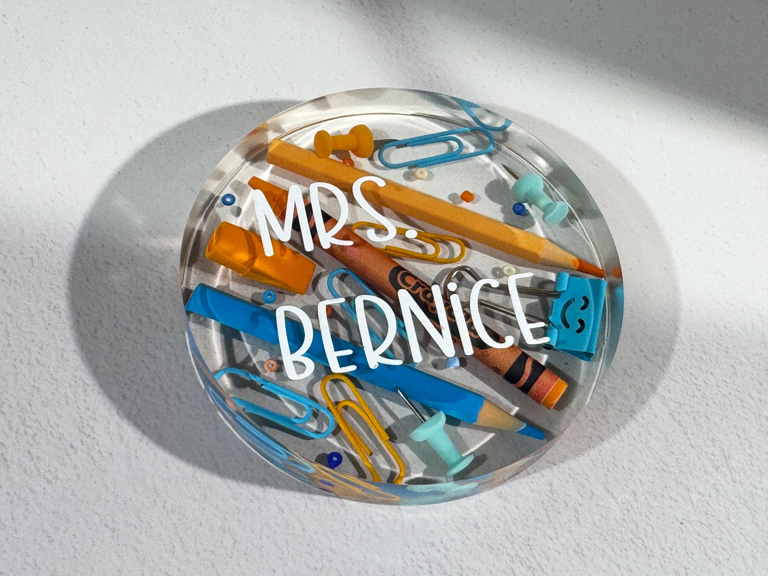 Personalized Teacher Resin Coaster: School Supplies, Crayola Crayons - Etsy