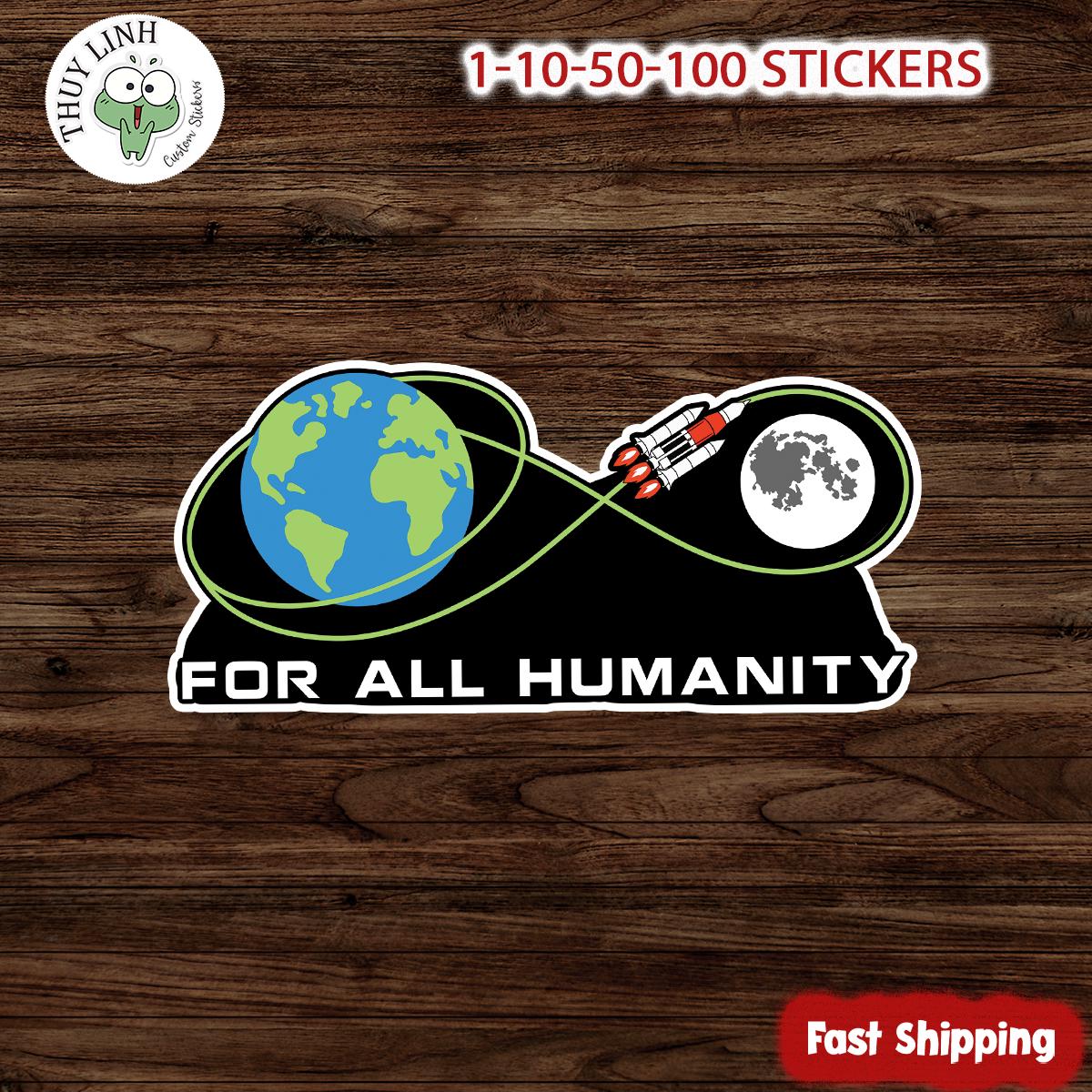 Artemis for All Humanity Sticker, Artemis II Mission Sticker, Astronaut ...