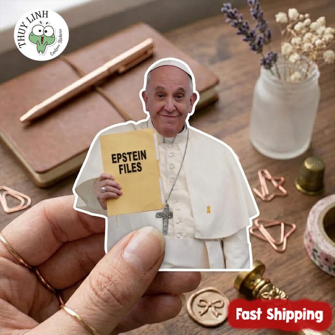 Pope Ld18 Sticker Epstein File Pope Leo Sticker/magnet, How Can You Stay Quiet, Catholic ...