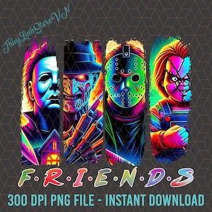 Horror Characters Halloween Png, Halloween Png, Horror Halloween Png, Spooky Season Png, Horror Movie Png, Scary Movie Png, Horror Friends