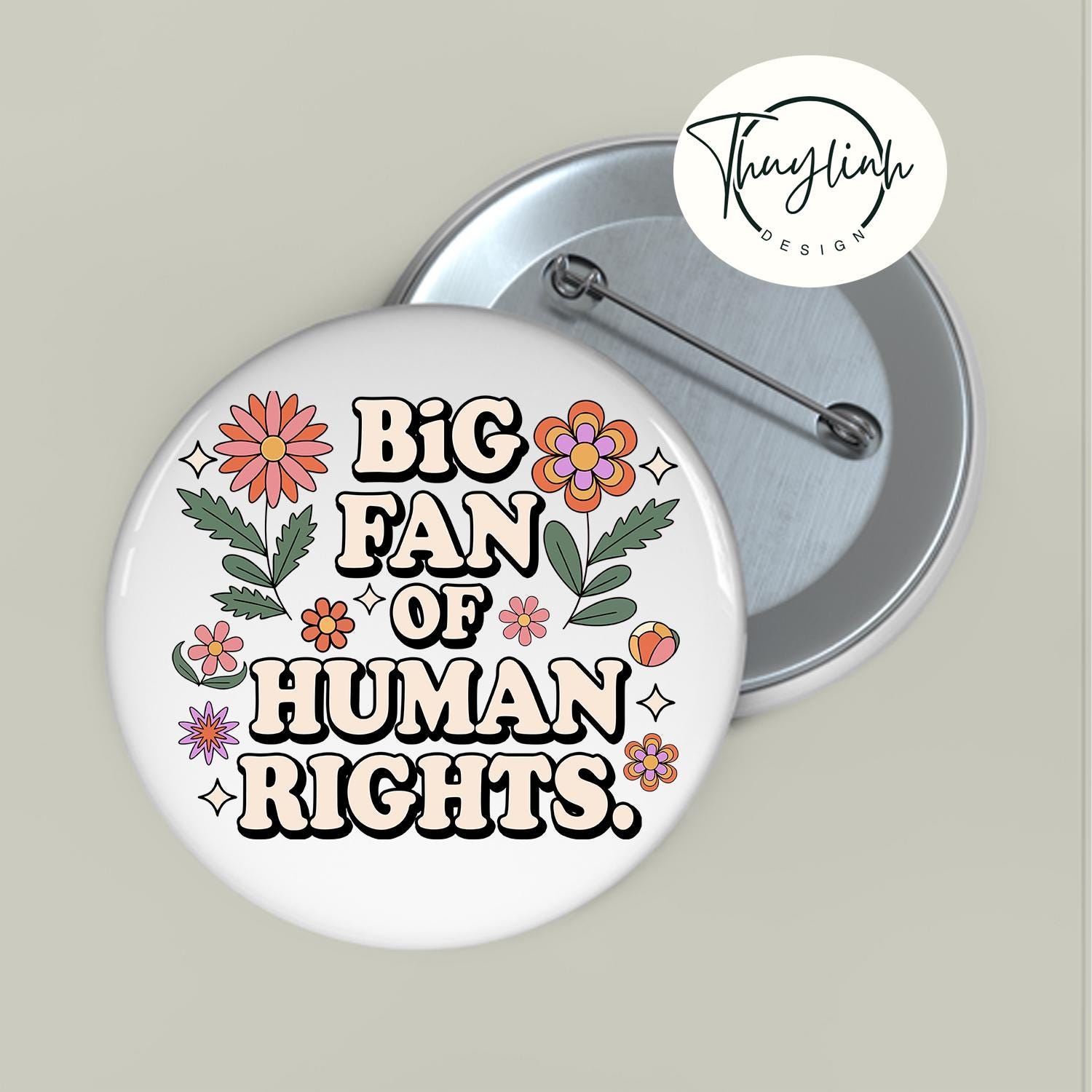 Human Rights Pin, Political Protest Gear, Democracy Activist Button - Etsy