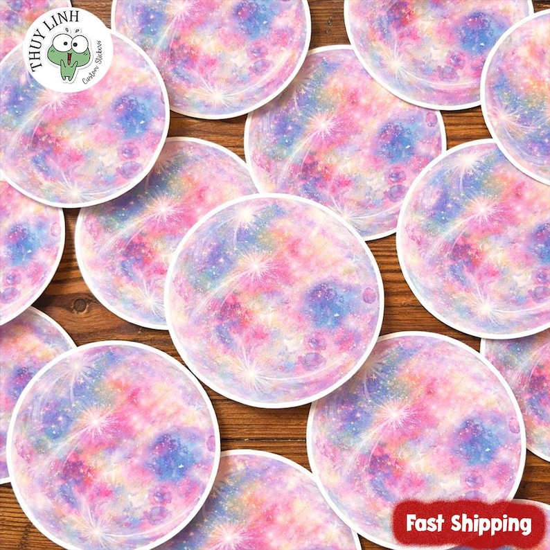 Artemis II Moon Space Sticker, Galaxy Moon Aesthetic Sticker, NASA ...