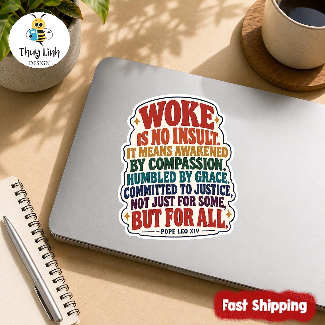 Magnetize Sticker Woke is Not an Insult Sticker/magnet, Anti Trump Sticker, Protest Decal ...