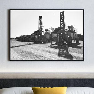 Oregon Landscape Print, Logging Photography, Industrial Black and White, Forestry, Nature Photography, Clatsop County