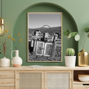 Oregon Landscape Print, Logging Photography, Industrial Black and White, Forestry, Nature Photography, Sky Car, Clatsop County