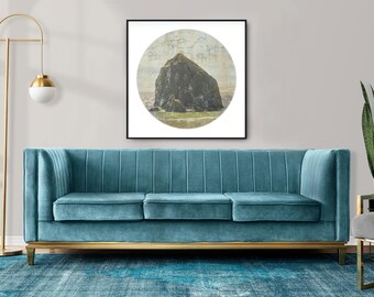 Oregon Coast Landscape Print, Cannon Beach Art, Ocean, Neahkahnie Mountain, Nautical Decor, Pacific Northwest, Haystack Rock, Pinhole Photo