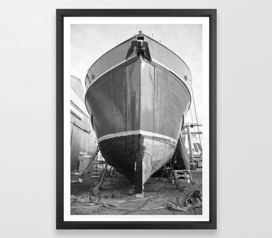 Wooden Boat Art Print, Commercial Fishing Boat, Bellingham Washington, Nautical Photography
