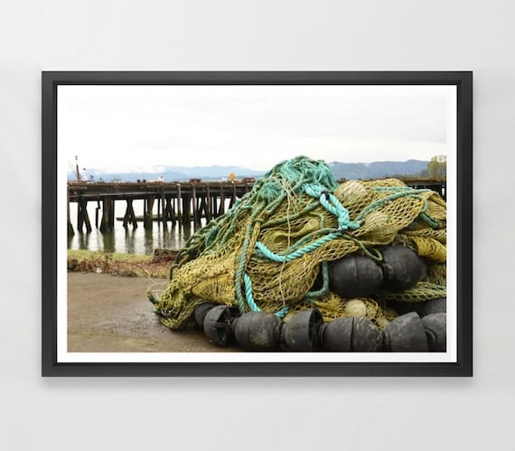 Impresión de arte de artes de pesca, redes de pesca, fotografía náutica,  arte de barco, Astoria Oregon, decoración de playa, arte náutico, regalo de  pescadores, arte náutico -  México