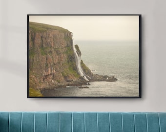 Iceland Migandifoss Landscape Print, Tidal Waterfall Photography, Troll Peninsula Nordic Art