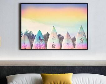 Surf Photography Print, Airbrush Surfboard Art, Pacific City, Oregon Coast, Northwest Landscape, Coastal Photography, Beach Photography