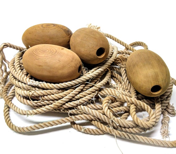 Nautical Wood Fishing Buoy Nautical Wood Fishing Buoy