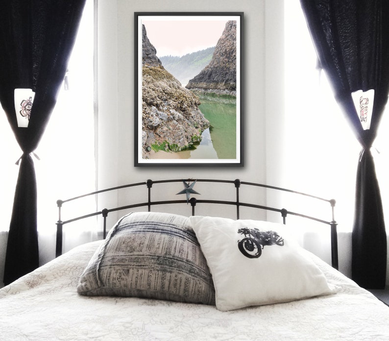 Oregon Coast Cannon Beach Tide Pool Landscape Northwest Seascape Outdoor Photography Fishing Artwork Nautical Pnw Artist Hotel Decor