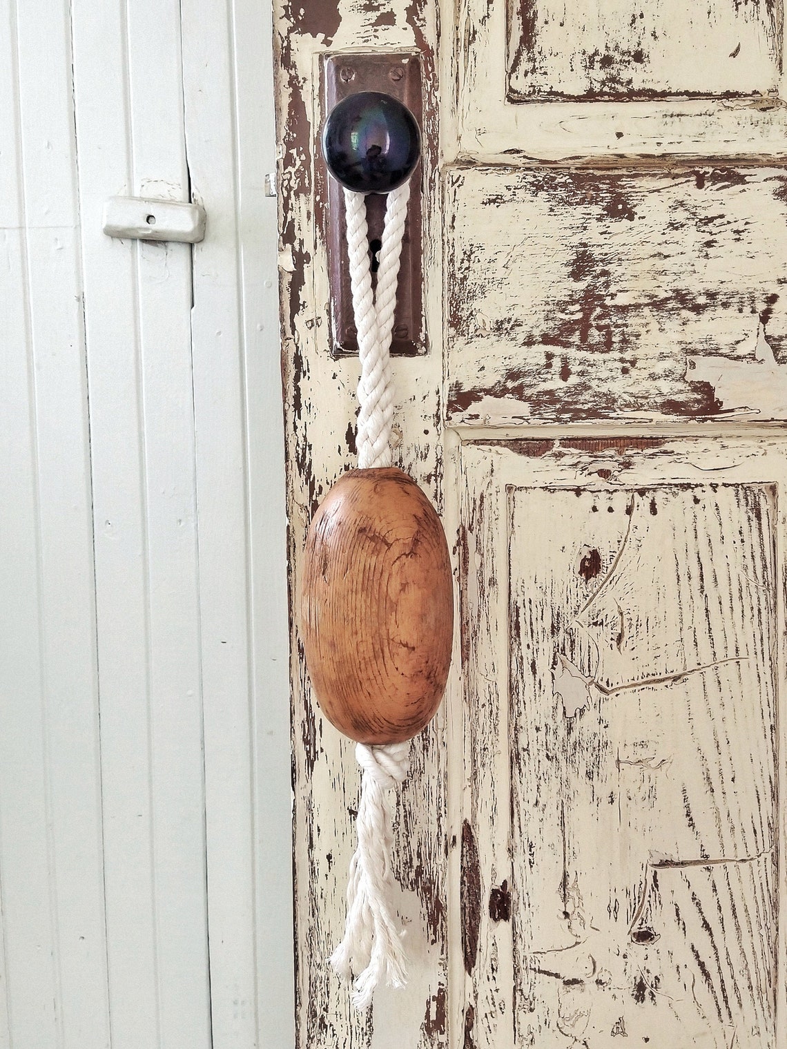 Vintage Orange Nautical Buoy Hanger Wood Floats Wood Buoy Etsy