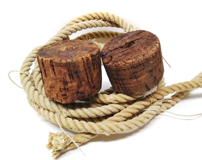 Vintage Nautical Decor Cork Floats, Northwest Fishing Corks, Fisherman