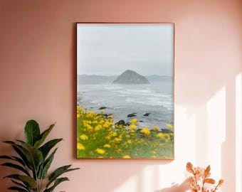 Kalifornien Landschaft Druck, Morro Bay, Strand Kunst, Outdoor Fotografie, Pazifik, Strand Fotografie, Wildblumen in Zentral Kalifornien