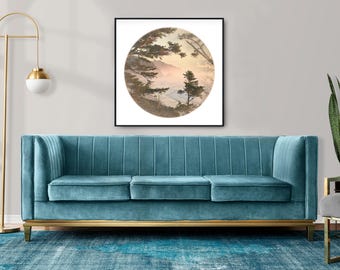 Landschaftsbild an der Küste von Oregon, Goldene Stunde, Südsee, pazifischer Nordwesten, Pinhole-Foto, Pinhole-Fotografie, Sonnenuntergang