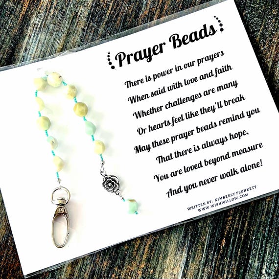 Prayer Beads - Encouragement Gift - Poem By Kimberly Plunkett