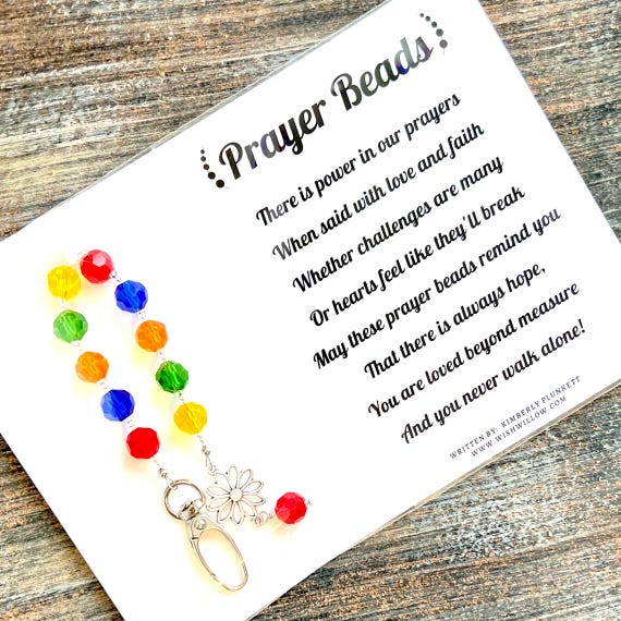 Prayer Beads - Encouragement Gift - Poem By Kimberly Plunkett
