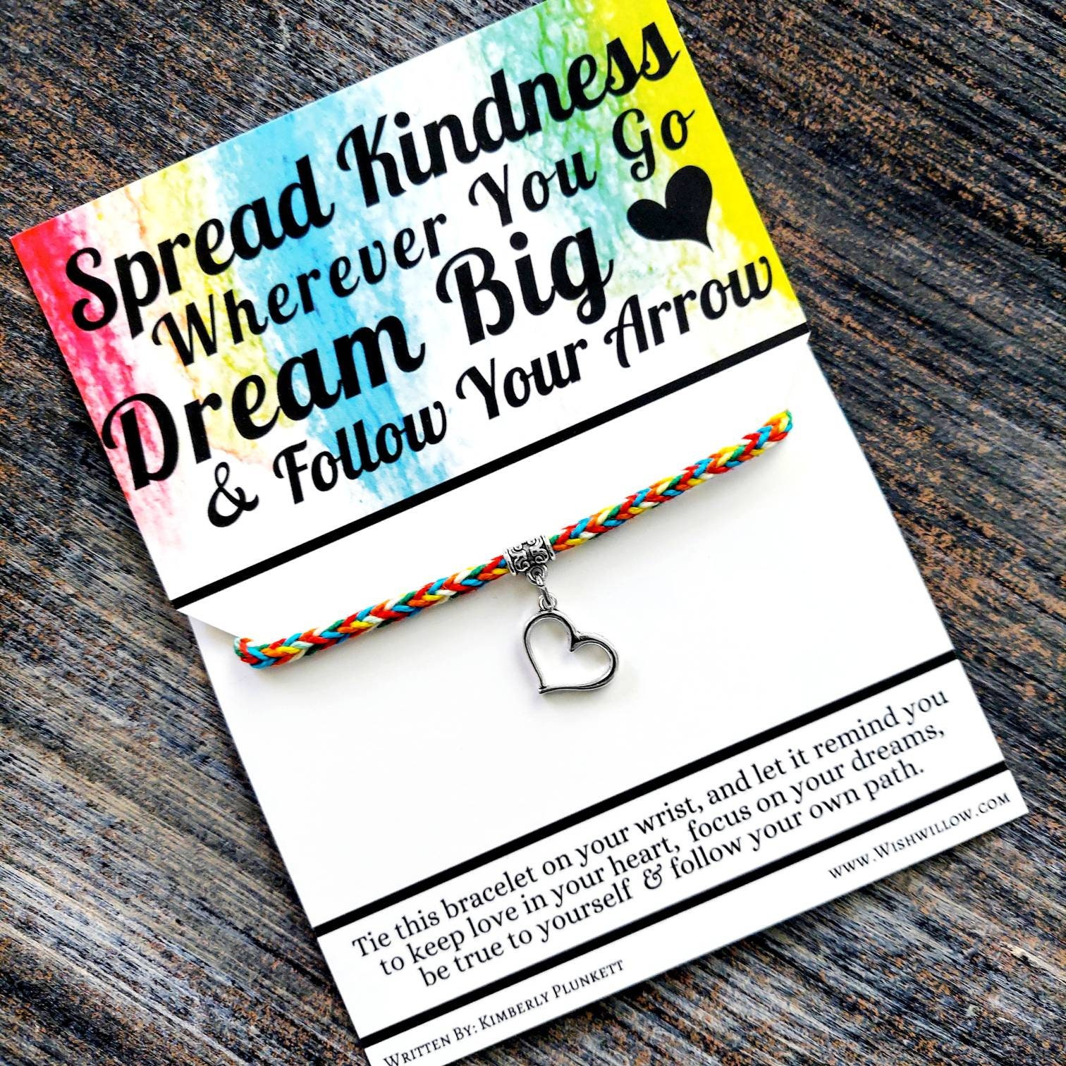 Download Spread Kindness Bracelet - Hand Woven Cotton Cord - Tie-On ...