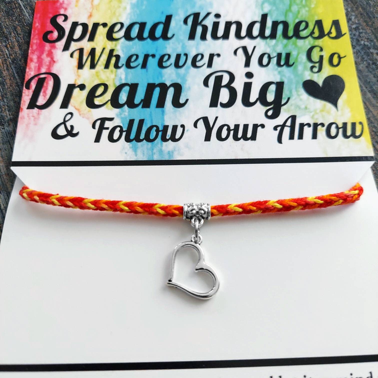 Download Spread Kindness Bracelet - Hand Woven Cotton Cord - Tie-On ...