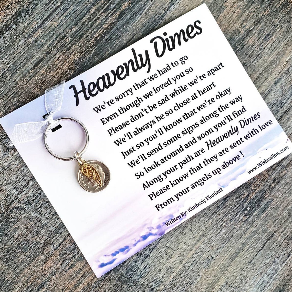 Heavenly Dimes Keychain Signs From Heaven Angels Are Near | Etsy