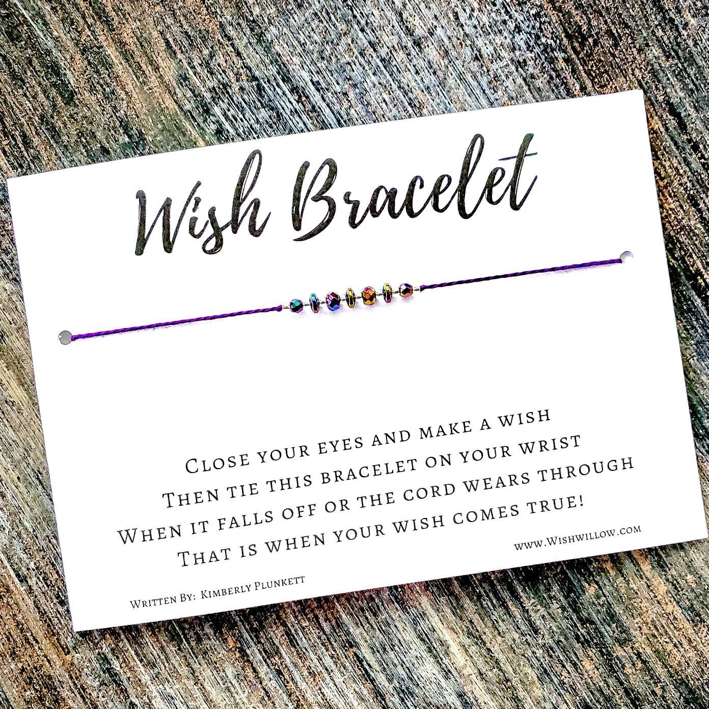 Wish Bracelet Poem By K. Plunkett Small Gift Party Favor
