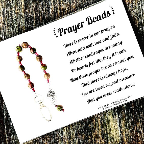 Prayer Beads - Encouragement Gift - Poem By Kimberly Plunkett - (Tree)