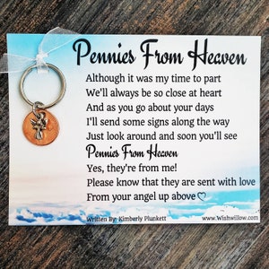 Pennies From Heaven Keychain Gift - Loss of Loved One, Offering ...