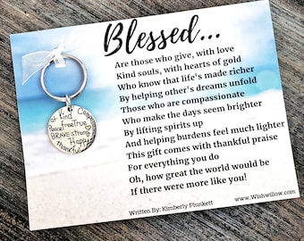 Thank You Gift - A Thoughtful Way To Show Your Gratitude &  Appreciation For Support And Kindness - Original Poem With Keychain
