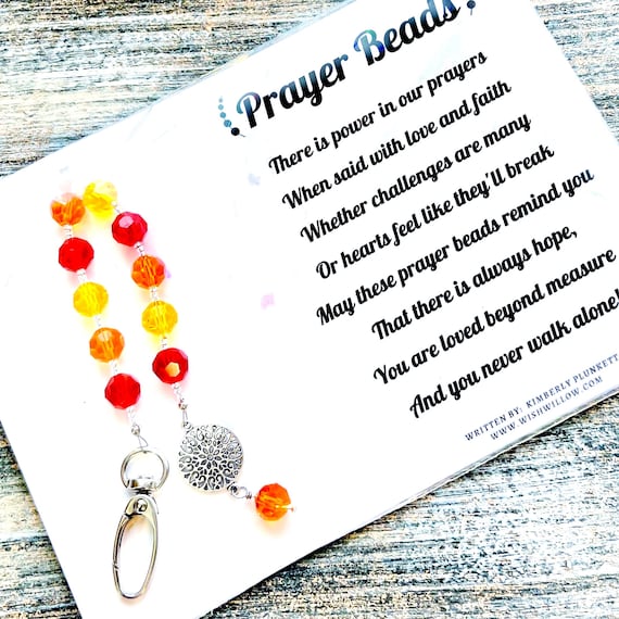 Prayer Beads - Encouragement Gift - Poem By Kimberly Plunkett