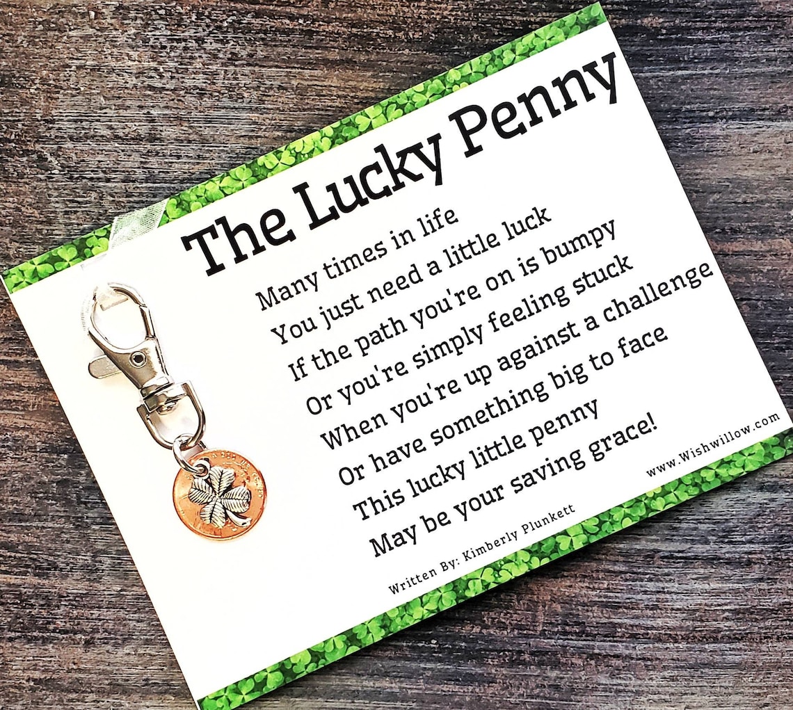 Lucky Penny Poem by K. Plunkett Inspirational Gift - Etsy