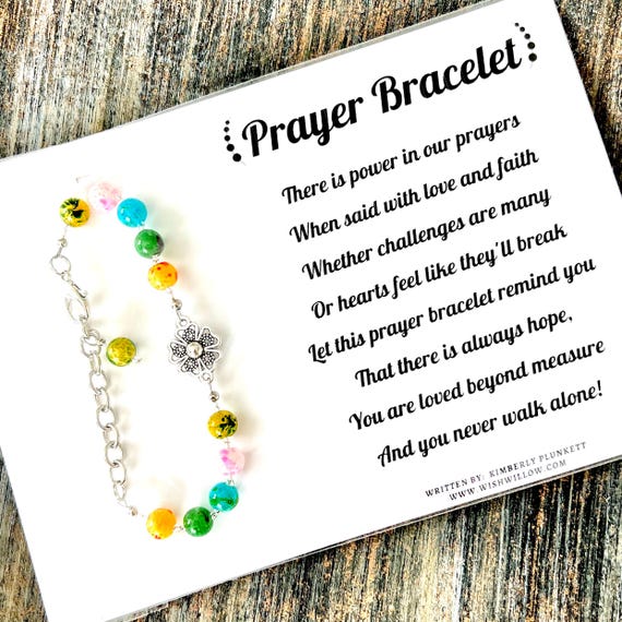 Prayer Bracelet - Encouragement Gift - Poem By Kimberly Plunkett