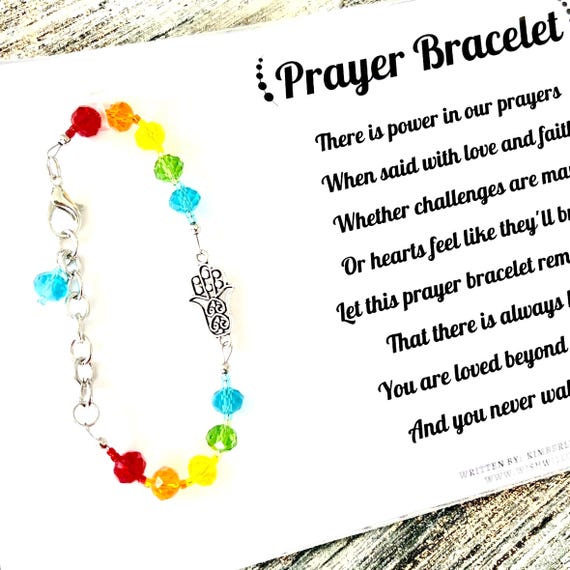 Prayer Bracelet - Encouragement Gift - Poem By Kimberly Plunkett