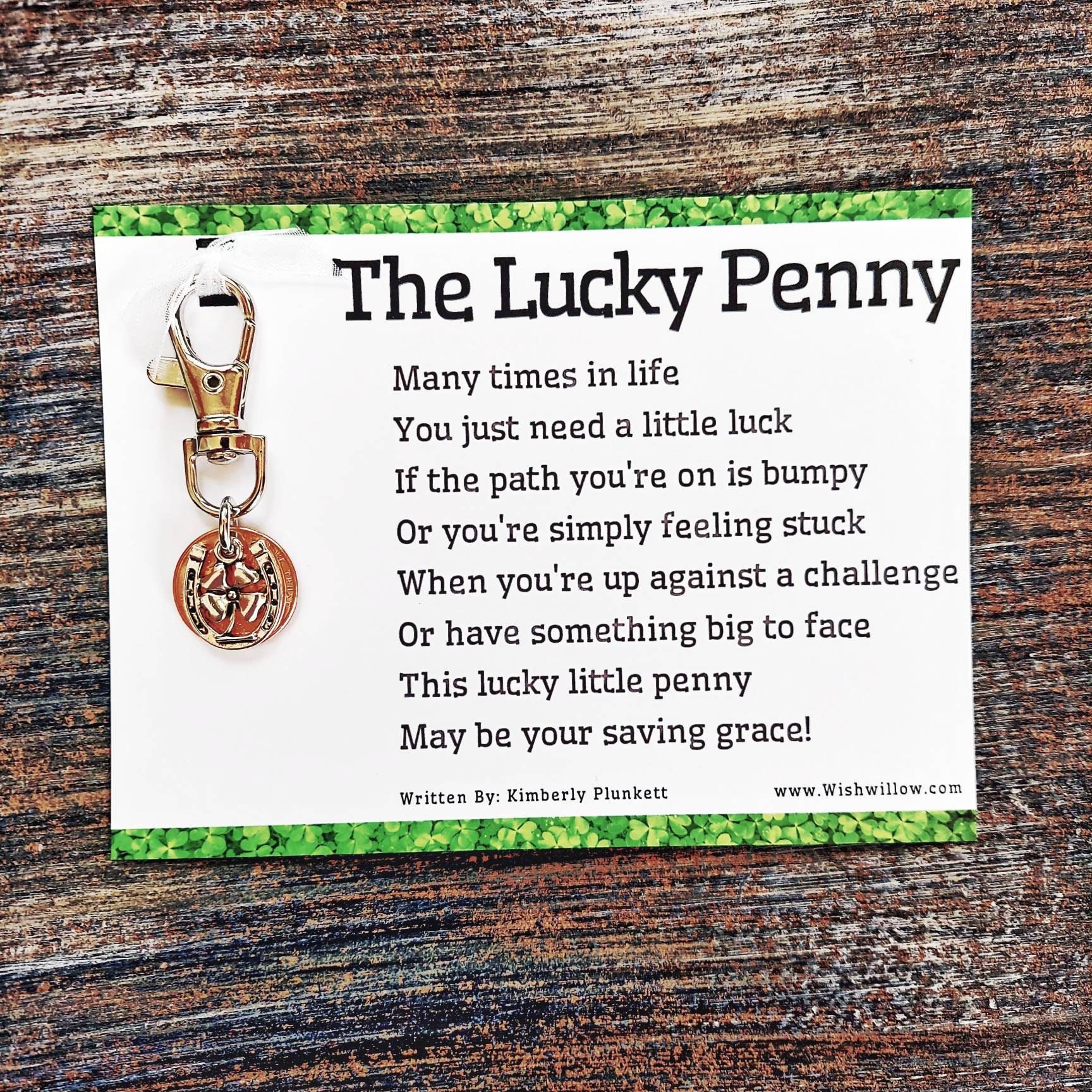 Printable Lucky Penny Poem I Pulled A Little Harder But It Wasn’t Any Use.