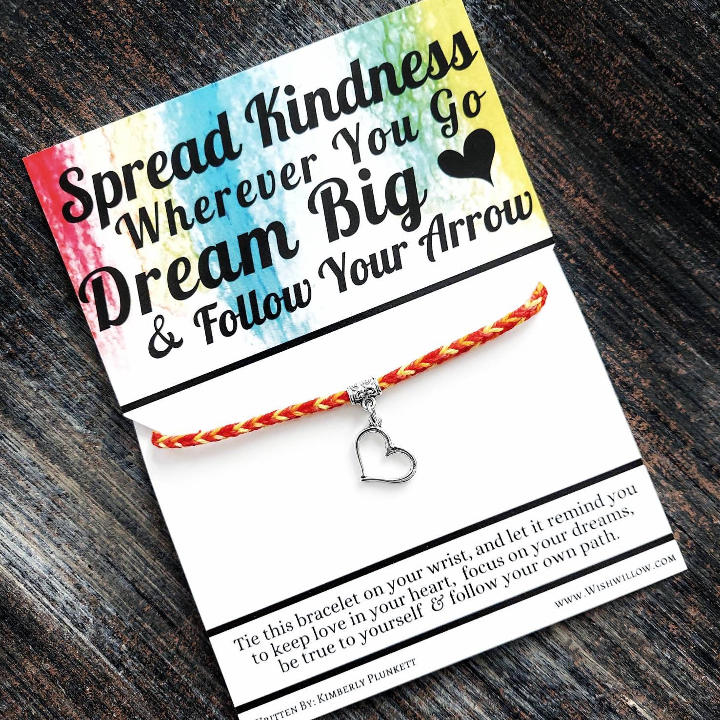 SALE Spread Kindness Bracelet Hand Woven Cotton TieOn Style