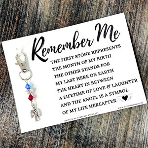 The ORIGINAL Remember Me Poem & Charm - Sympathy Gift, Loss, Memorial, Remembrance (Praying Angel + Starlight Heart)