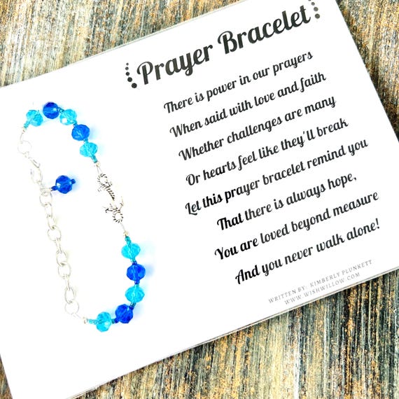 Prayer Bracelet - Encouragement Gift - Poem By Kimberly Plunkett