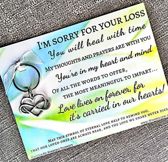 Sorry For Your Loss - Sympathy Gift, Bereavement, Condolences, Remembrance, Loved One, Comfort, Grief - Infinite Love Keychain