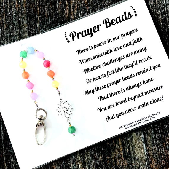 Prayer Beads - Encouragement Gift - Poem By Kimberly Plunkett